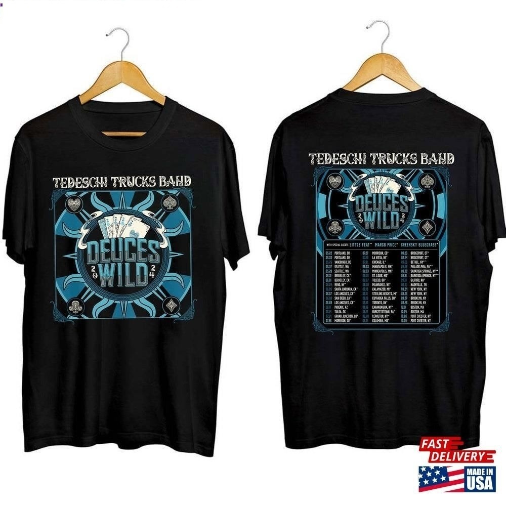 Gildan Black Tee with Blue Deuces Wild Graphic